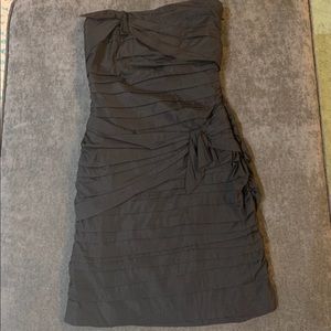 Express black strapless mini ruched dress size 4
